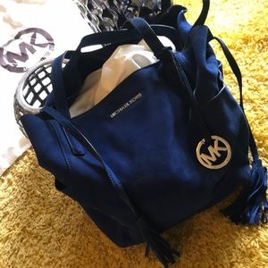 Michael Kors Blue Suede Bag